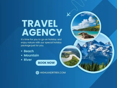 Blue-Modern-Travel-Agency-Instagram-Post Big Destination for Trekkers and Tourist Destinations in Pakistan
